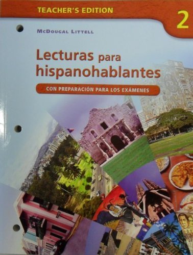 Stock image for McDougal Littell íAvancemos! Lecturas para hispanohablantes Workbook Teacher'sEdition Level 2 for sale by Walker Bookstore (Mark My Words LLC)