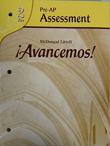 Stock image for Avancemos! Pre-AP Assessment for sale by Better World Books