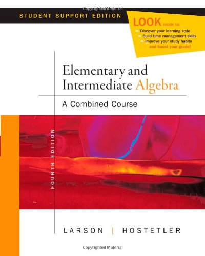 Stock image for Elementary and Intermediate Algebra Student Support Edition: A Combined Course for sale by ThriftBooks-Atlanta