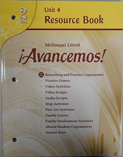 9780618753581: Avancemos! Unit Resource Book 4, Level 2 (Spanish Edition)