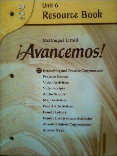 Beispielbild fr Avancemos! Unit Resource Book 6, Level 2 (Spanish Edition) zum Verkauf von Wonder Book