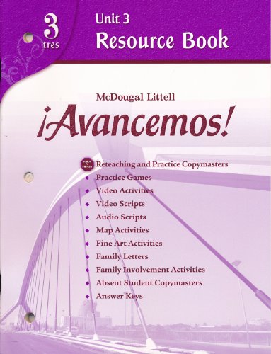 Stock image for Avancemos! Unit Resource Book 3, Level 3 (Spanish Edition) for sale by Wonder Book