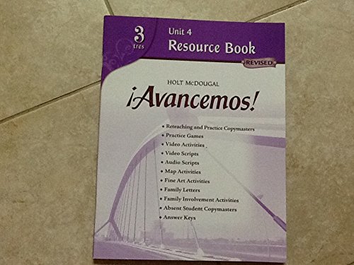 Beispielbild fr Avancemos! Bk. 4 : Unit Resource zum Verkauf von Better World Books