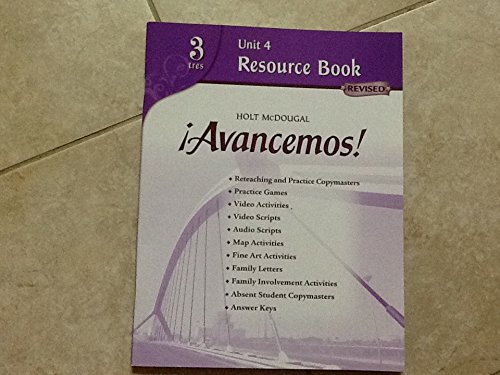 Imagen de archivo de Avancemos! Bk. 4 : Unit Resource a la venta por Better World Books