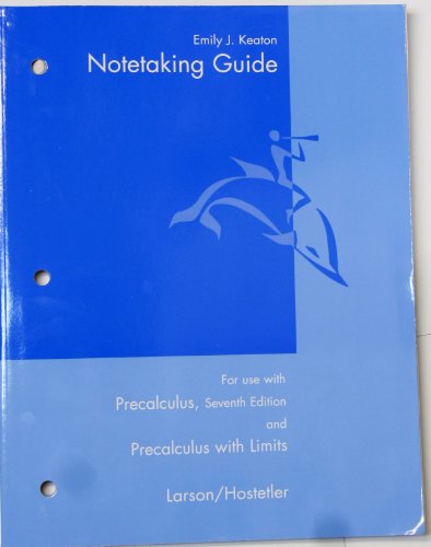 Imagen de archivo de Notetake Print for Larson/Hostetler's Precalculus with Limits a la venta por Once Upon A Time Books