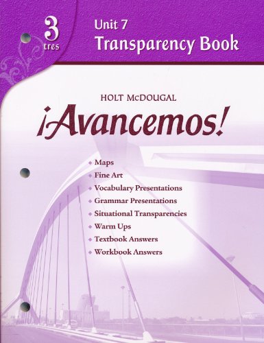 Stock image for Unit 7 Transparency Book (Avancemos! 3) for sale by Wonder Book