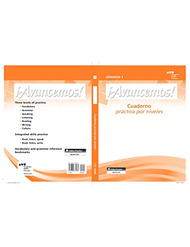 Beispielbild fr Avancemos: Cuaderno, Practica por niveles, Student Edition, Level 1 (Spanish Edition) zum Verkauf von SecondSale