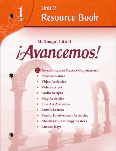 Beispielbild fr Avancemos! Unit Resource Book 2, Level 1 (Spanish Edition) zum Verkauf von BooksRun