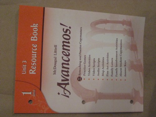 Stock image for ?Avancemos!: Unit Resource Book 3 Level 1 (Spanish Edition) for sale by SecondSale