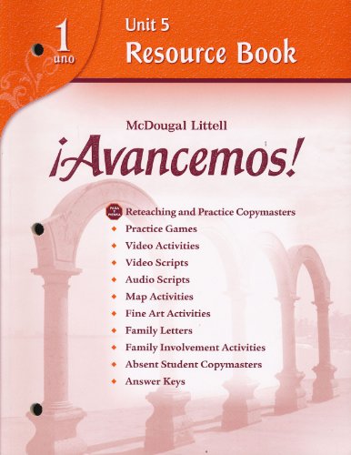 Stock image for �Avancemos!: Unit Resource Book 5 Level 1 (Spanish Edition) for sale by Wonder Book