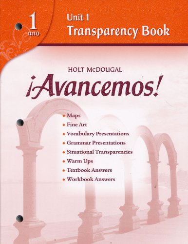 9780618766222: Avancemos! 1 Unit 1 Transparency Book