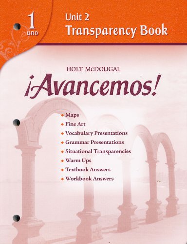 Beispielbild fr Avancemos! 1 Unit 2 Transparency Book zum Verkauf von Wonder Book