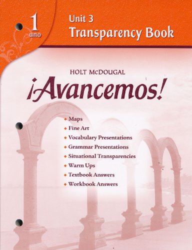 Beispielbild fr Avancemos! 1 Unit 3 Transparency Book zum Verkauf von Wonder Book