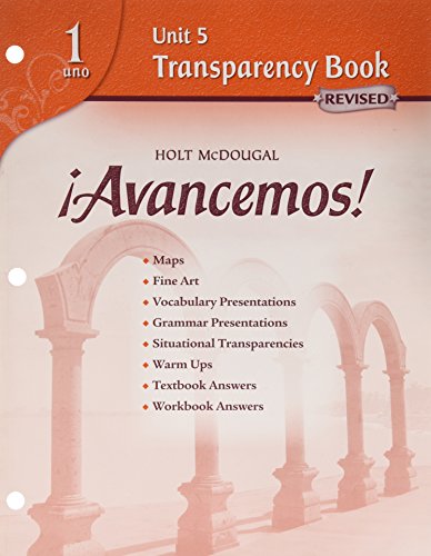 Beispielbild fr Avancemos! 1 Unit 5 Transparency Book zum Verkauf von Wonder Book