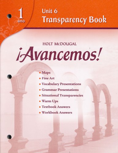 Beispielbild fr Avancemos! 1 Unit 6 Transparency Book zum Verkauf von Wonder Book