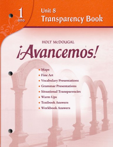 Beispielbild fr Avancemos! 1 Unit 8 Transparency Book zum Verkauf von Wonder Book