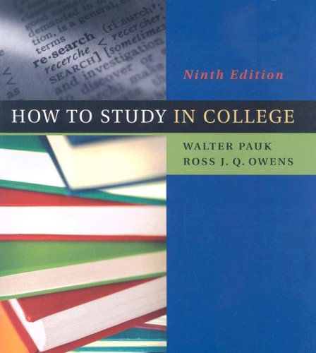 Imagen de archivo de How to Study in College a la venta por Goodwill Industries