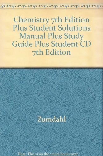 9780618773466: Chemistry 7th Edition Plus Student Solutions Manual Plus Study Guide Plus Student CD 7th Edition