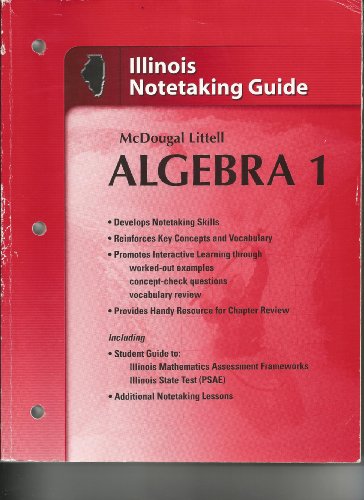 9780618775057: Algebra 1, Grades 9-12 Notetaking Guide: Mcdougal Littell High School Math Illinois (Holt McDougal Larson Algebra 1)