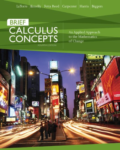 Beispielbild fr Calculus Concepts: An Applied Approach to the Mathematics of Change, Brief Edition zum Verkauf von SecondSale