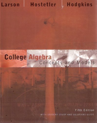 Stock image for College Algebra Concepts and Models With Student Study Guide and Solutions Guide for sale by Mispah books