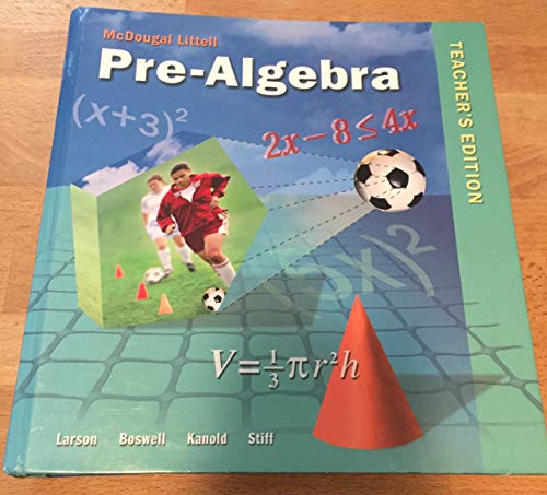 9780618800773: McDougal Littell Pre-Algebra, Teacher's Edition