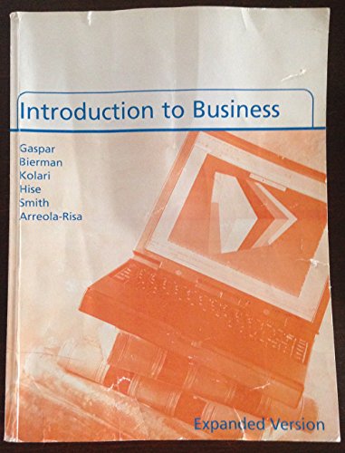 Beispielbild fr Introduction to Business Expanded Version zum Verkauf von Wonder Book