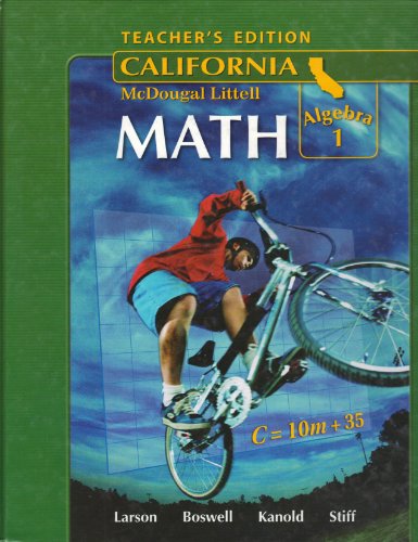 9780618807093: ML Math Algebra 1 California Teacher's Edition