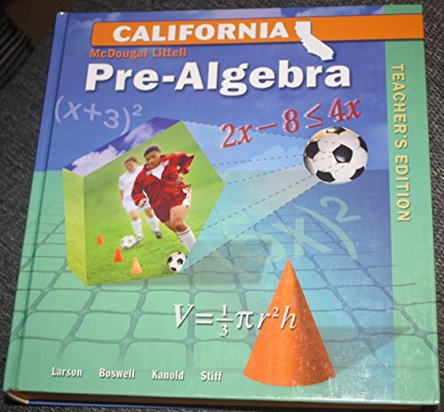 9780618807109: McDougal Littell Middle School Math California: Teacher's Edition Pre-Algebra 2008