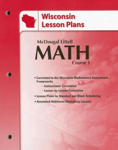 McDougal Littell Math Course 1 Wisconsin: Lesson Plans (9780618808250) by MCDOUGAL LITTEL