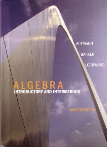 Imagen de archivo de Algebra Introductory and Intermediate 4th Ed a la venta por ThriftBooks-Dallas