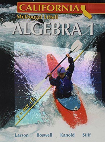 Stock image for Algebra 1 - California Edition (Holt McDougal Larson Algebra 1) for sale by Hippo Books