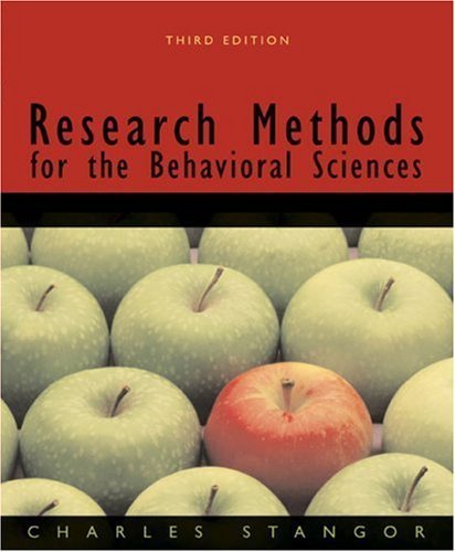 Beispielbild fr Research Methods for the Behavioral Sciences zum Verkauf von HPB-Red