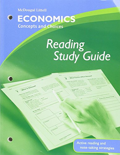 Imagen de archivo de Economics: Concepts and Choices: Reading Study Guide a la venta por Books of the Smoky Mountains