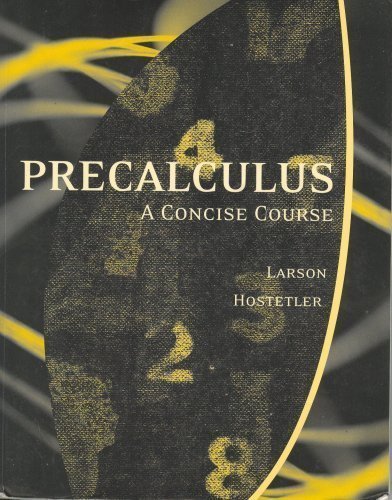 Stock image for Title: PRECALCULUS,CONCISE COURSE >CU for sale by Irish Booksellers