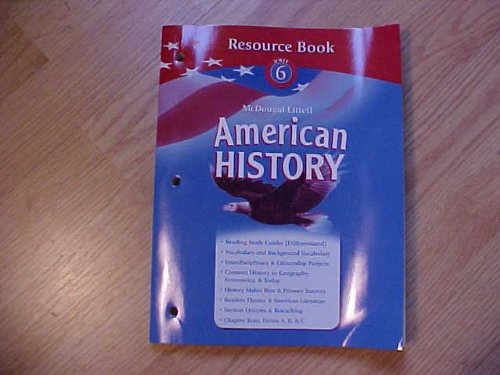 Stock image for American History, Resource Book, Unit 6 for sale by Big River Books