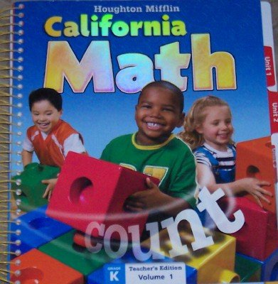 Stock image for Mathmatics California, Level K: Teacher's Edition: 1 [Spiral-bound] HOUGHTON MIFFLIN for sale by Ocean Books