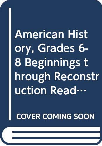 9780618829330: American History, Grades 6-8 Beginnings through Reconstruction Reading Study Guide: Mcdougal Littell American History (Spanish Edition)