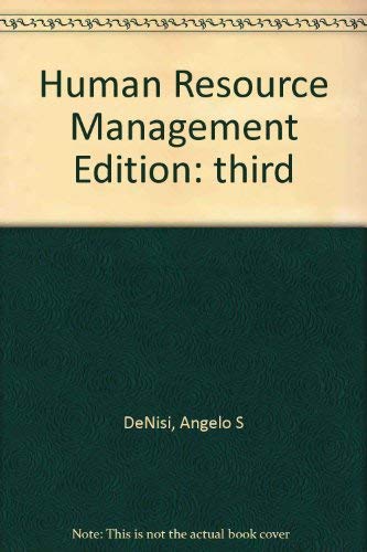 Imagen de archivo de Human Resource Management (Instructor's Review Copy) a la venta por BookHolders