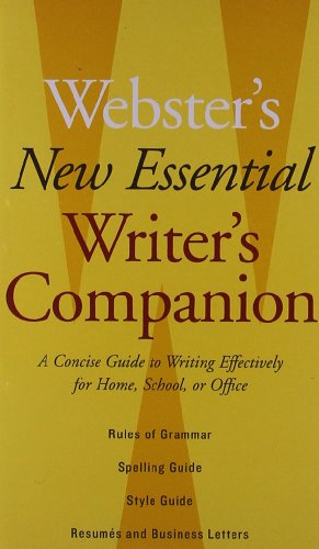 Imagen de archivo de Webster's New Essential Writer's Companion: A Concise Guide to Writing Effectively for Home, School, or Office a la venta por SecondSale