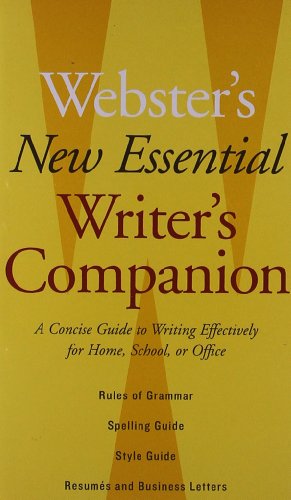 Stock image for Webster's New Essential Writer's Companion: A Concise Guide to Writing Effectively for Home, School, or Office for sale by SecondSale