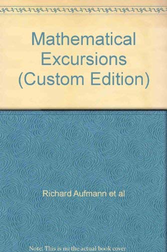 9780618838288: Mathematical Excursions (Custom Edition) [Taschenbuch] by Richard Aufmann et al