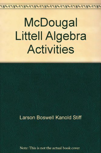 Imagen de archivo de McDougal Littell Algebra Activities a la venta por The Book Cellar, LLC