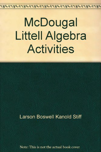 Stock image for McDougal Littell Algebra Activities for sale by The Book Cellar, LLC