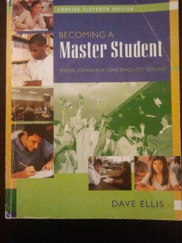 Beispielbild fr BECOMING A MASTER STUDENT (Special Edition For Long Beach City College) zum Verkauf von Bargain Treasures