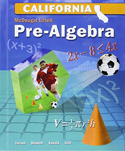 Stock image for McDougal Littell Middle School Math: Student Edition Pre-Algebra 2008 for sale by Hippo Books