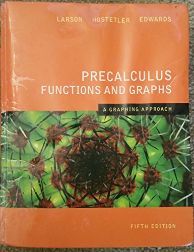 Stock image for Precalculus Functions and Graphs: A Graphing Approach 5th Edition for sale by HPB-Red