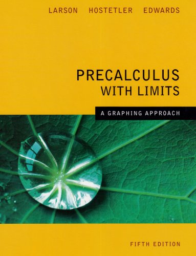 Imagen de archivo de Precalculus With Limits A Graphing Approach 5th Edition a la venta por Allied Book Company Inc.