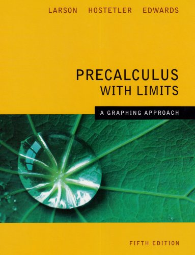 Stock image for Precalculus With Limits A Graphing Approach 5th Edition for sale by HPB-Red