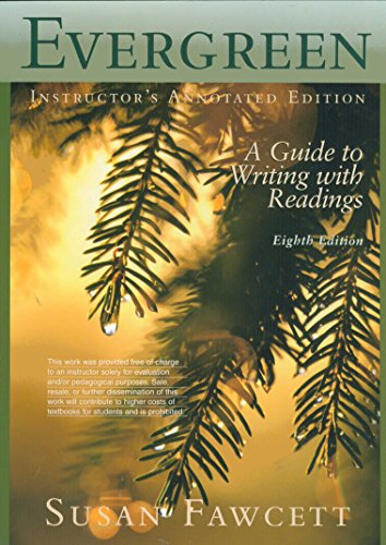 Beispielbild fr Evergreen: A Guide to Writing with Readings zum Verkauf von HPB-Red